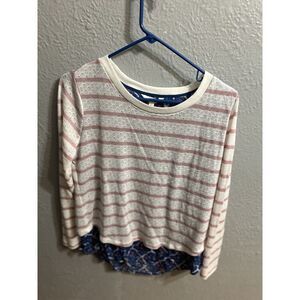Matilda Jane Womens White Rose Striped‎ Size Small